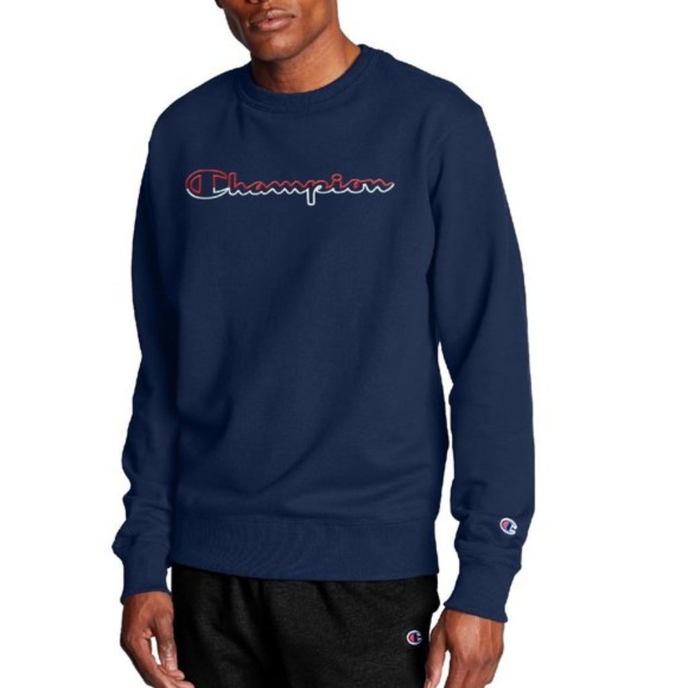 Champion Powerblend Crew, Split Script Logo